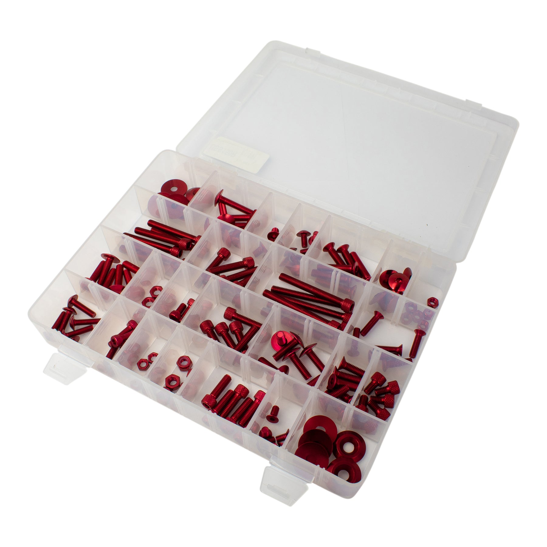 Bike It Universal M5/M6 Bolt Set 150pcs Red Motorcycle Fairing Bodywork