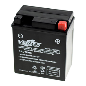 Vertex VP7-3 Heavy Duty Gel 12V 6Ah Battery replaces YTZ7S - Beedspeed
