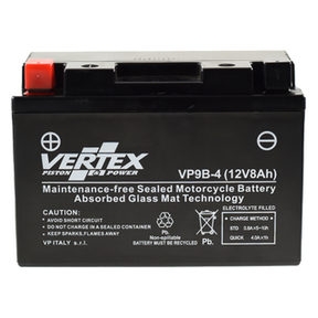 Vertex VP9B-4 Heavy Duty Gel 12V 8Ah Battery replaces YT9B-4 CT9B-4 CT9B-BS LT9B-4 YT9B-BS - Beedspeed