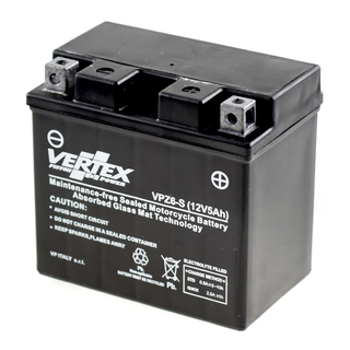 Vertex VPZ6-S Heavy Duty Gel 12V 5Ah Battery replaces YTZ6-S - Beedspeed