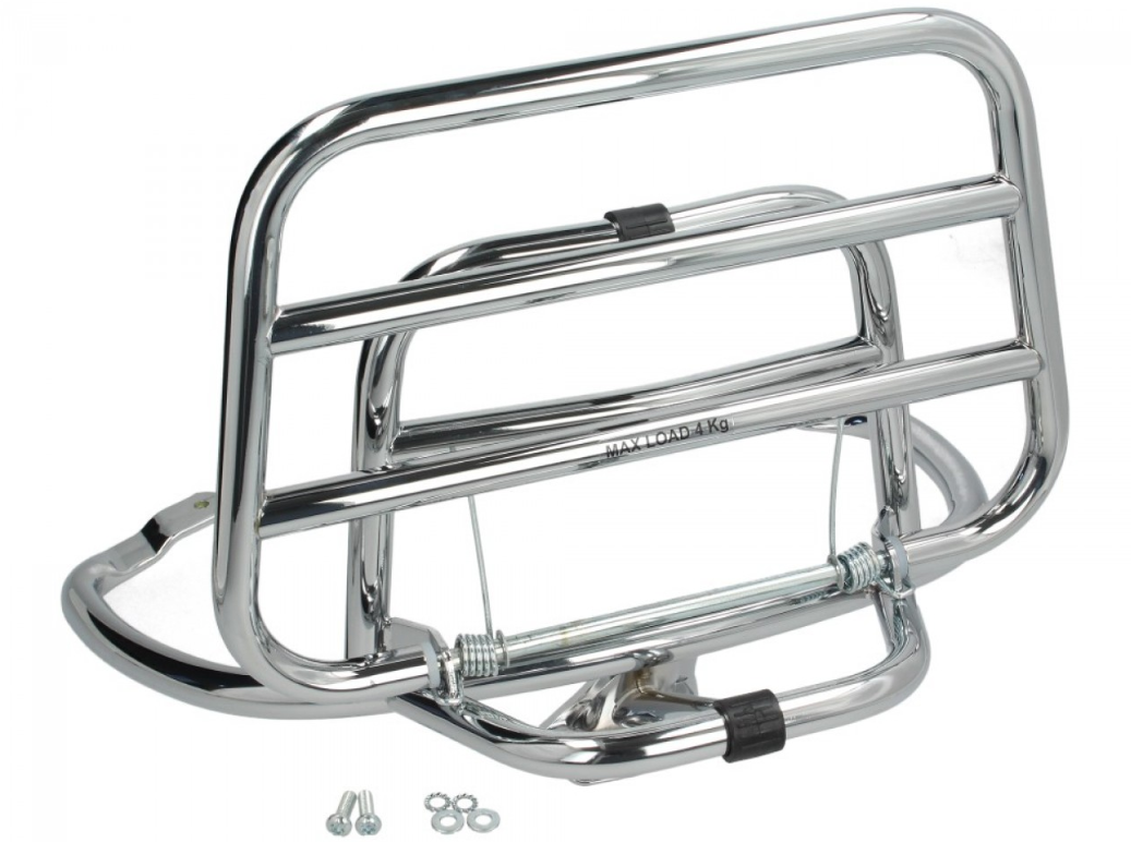 Vespa ET2 ET4 Chrome Rear Fold Down Rack Carrier - Cuppini
