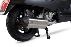 Vespa GTS 125 (2009-2017) SCORPION Exhaust Serket Full System –Brushed Stainless