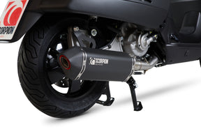 Vespa GTS 300 HPE (Euro 4) (2019-2020) SCORPION Exhaust Serket Slip On – Black Ceramic