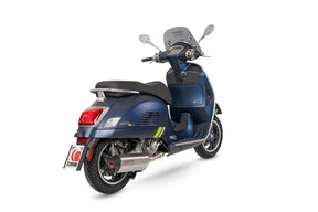Vespa GTV 300 (Euro 5) (2020-2024) SCORPION Exhaust Serket Parallel Slip On – Brushed Stainless Steel