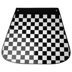 Vespa Lambretta Scooter Chequered Mudflap Rounded Flat Type
