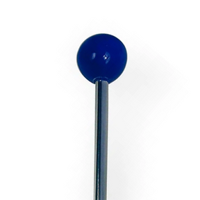 Vespa Lambretta Scooter Chrome Mini Aerial Flag Holder Pole - 23cm - Blue Ball