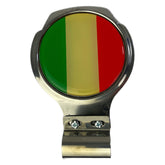 Vespa Lambretta Scooter Italian Italy Flag Badge Bar Badge/Plaque - Stainless Steel