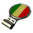 Vespa Lambretta Scooter Italian Italy Flag Badge Bar Badge/Plaque - Stainless Steel