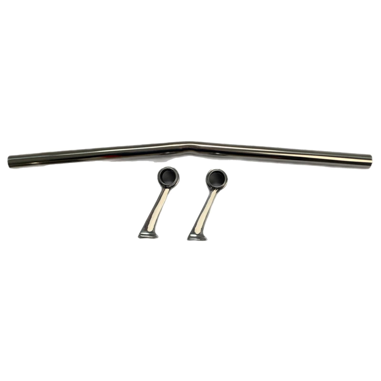 Vespa Lambretta Scooter Scomadi Royal Alloy Badge Bar & Fixing Brackets - Polished Stainless Steel