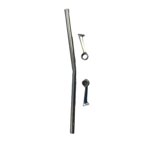 Vespa Lambretta Scooter Scomadi Royal Alloy Badge Bar & Fixing Brackets - Polished Stainless Steel