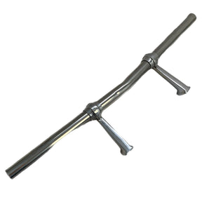 Vespa Lambretta Scooter Scomadi Royal Alloy Badge Bar & Fixing Brackets - Polished Stainless Steel