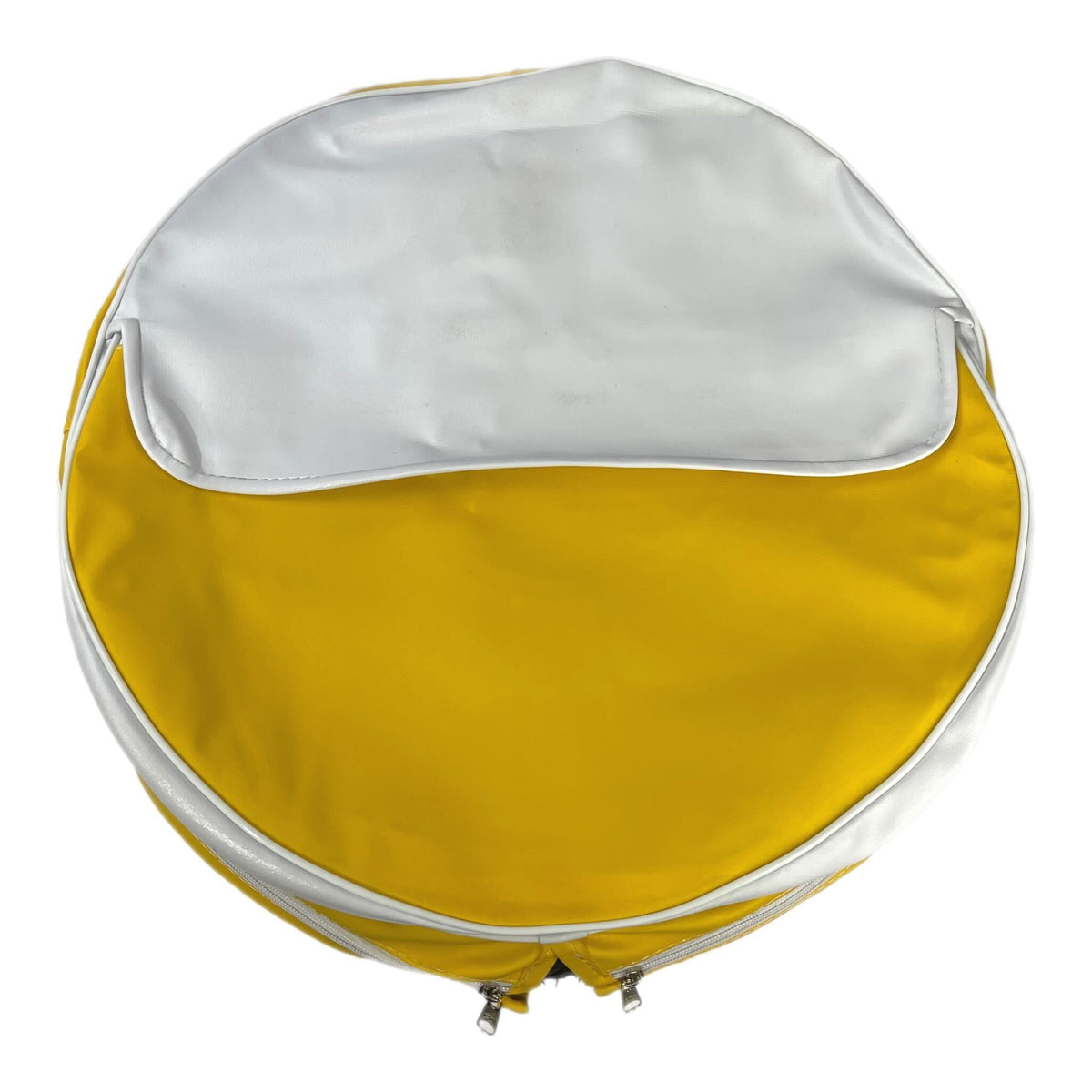 Vespa Lambretta Scooter Yellow & White Spare Wheel Cover With Pocket 10"