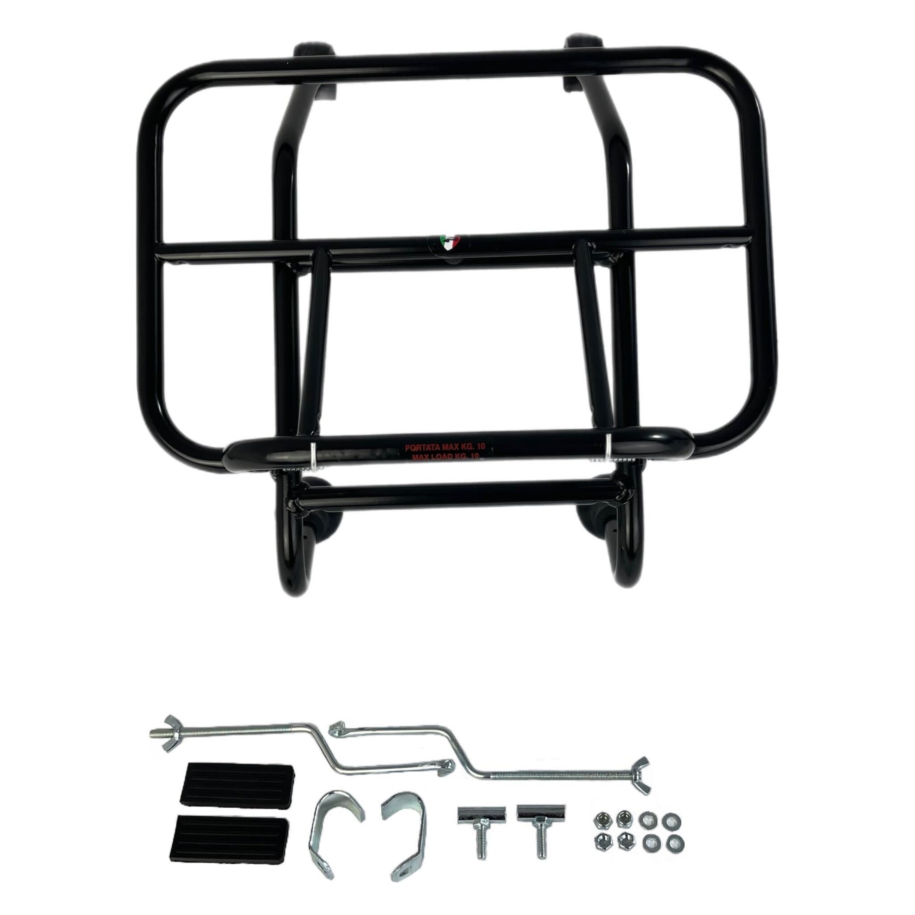 Vespa PX T5 Super Sprint Rally V50 Front Carrier - Black Cuppini