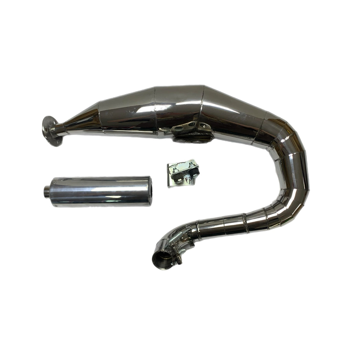 Vespa PX125 150 Sterling Expansion Performance Exhaust - Left Hand - Stainless Steel
