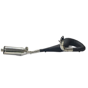 Vespa PX125 PX150 High Performance Upgraded Sterling Expansion Performance Exhaust - Right Hand - Black with Stainless End Can