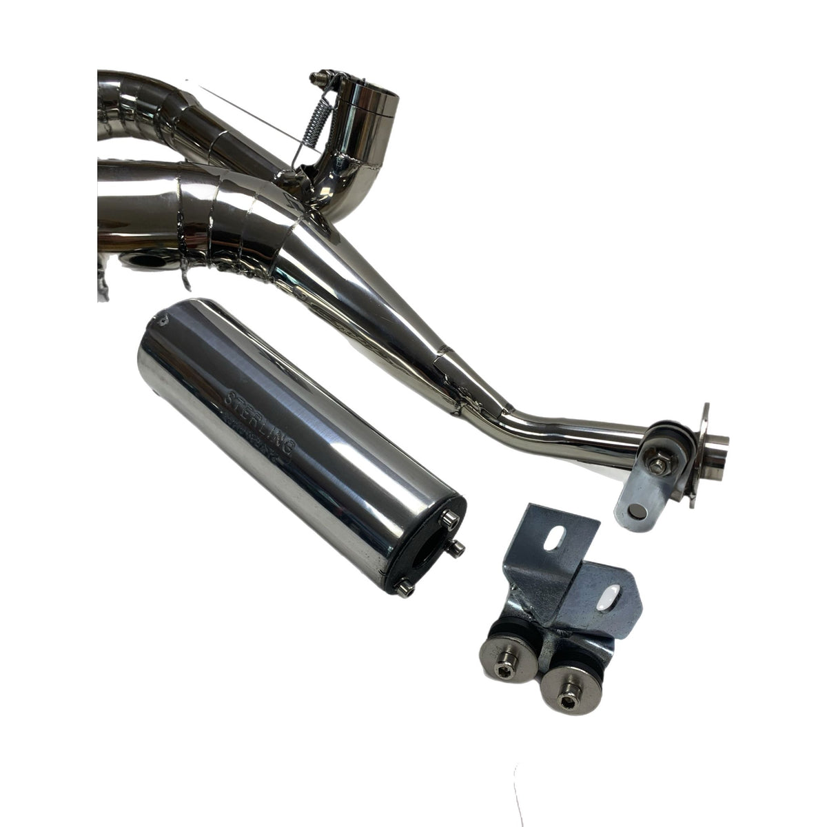Vespa PX125 150 Sterling Expansion Performance Exhaust - Right Hand - Stainless Steel