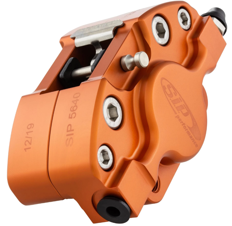 Vespa PX Disc MY T5 Classic LML Grimeca SIP Front Hydraulic Brake Caliper - Matt Orange Anodised
