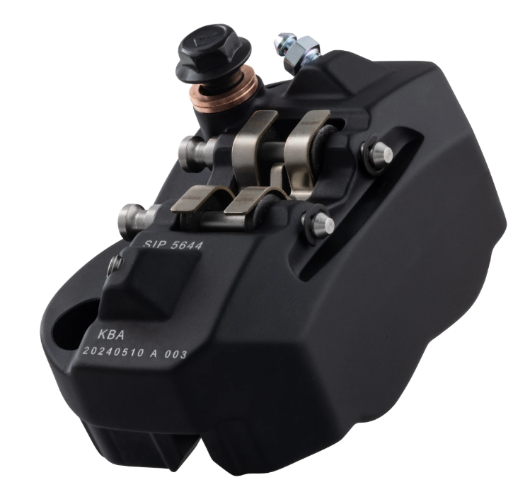 Vespa PX Disc MY T5 Classic LML Grimeca SIP RADIAL Front Hydraulic Brake Caliper with Axle Seating Radial 82mm Black Anodized