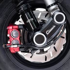 Vespa PX Disc MY T5 Classic LML Grimeca SIP RADIAL Front Hydraulic Brake Caliper with Axle Seating Radial 82mm Red Anodized