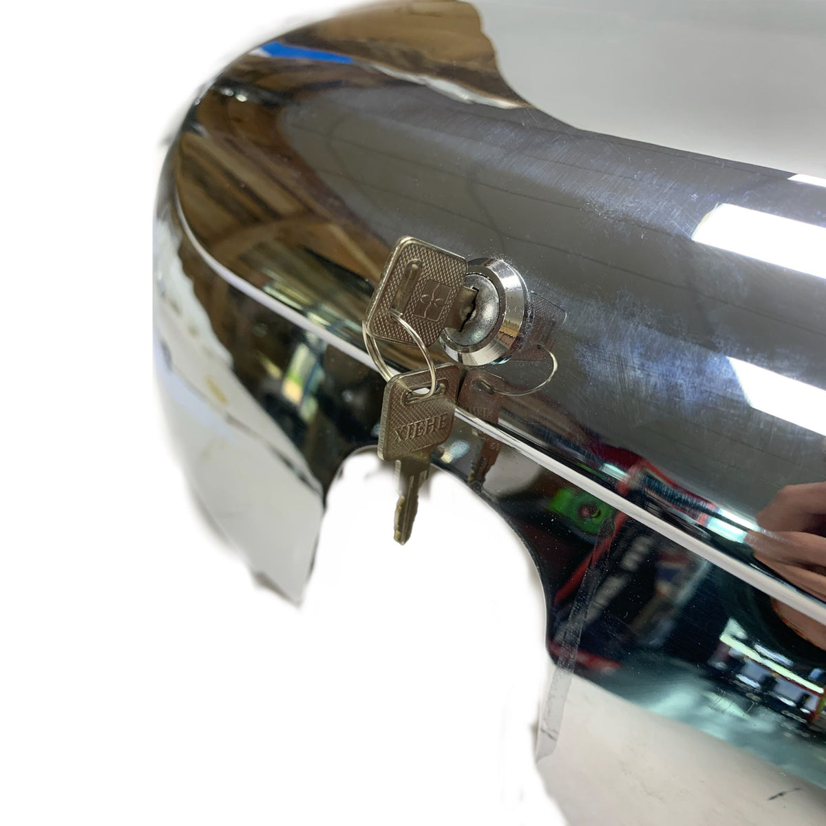 Vespa PX GS Style Tool Box and Lid Assembly - Chrome