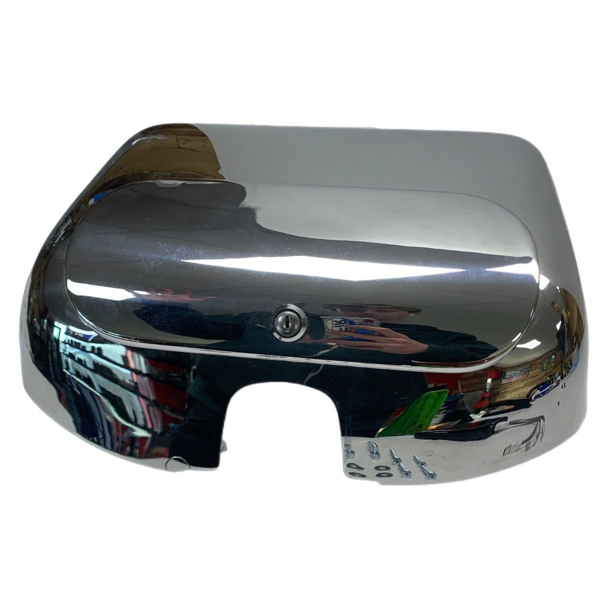 Vespa PX GS Style Tool Box and Lid Assembly - Chrome
