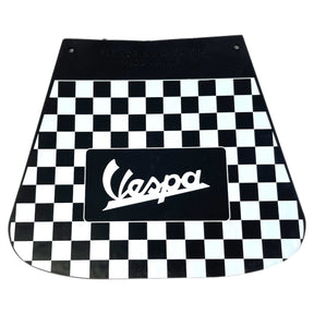 Vespa PX LML T5 Rally Chequered Mudflap With Vespa Logo Flat