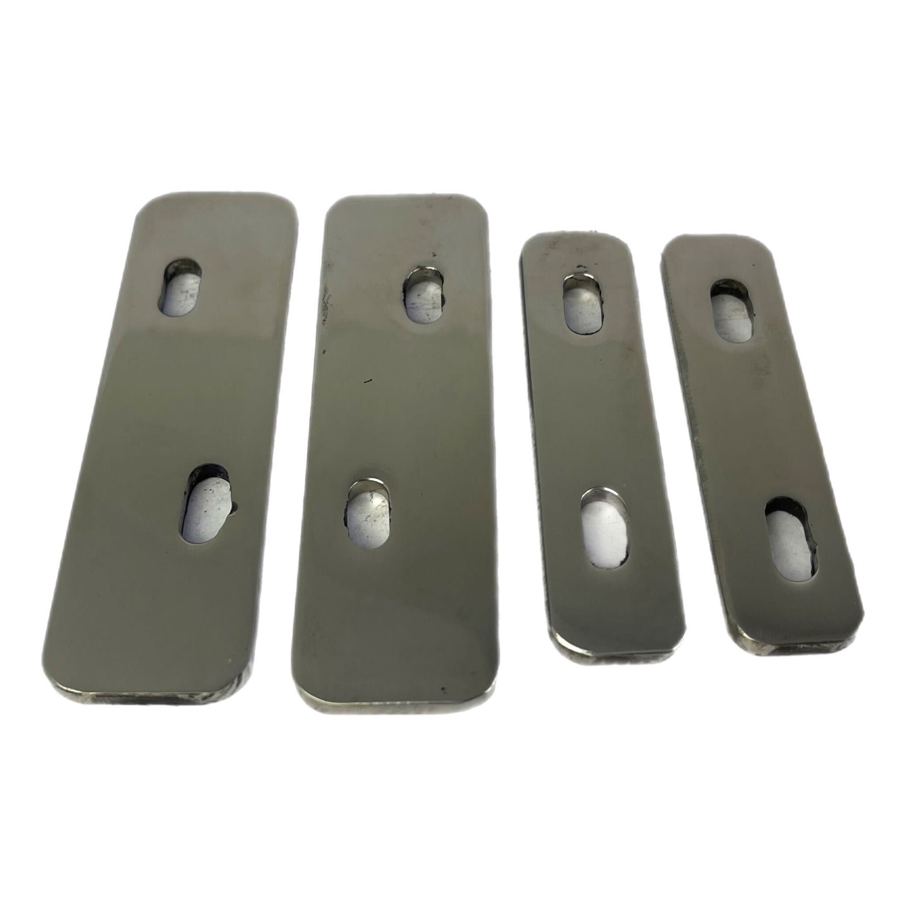 Vespa PX PE T5 Centre Stand Mounting Strengthening Plates - Stainless Steel