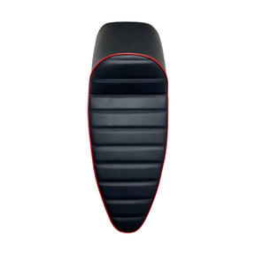 Vespa PX PE LML T5 Classic Racing Seat Slim Style - Black with Red Piping