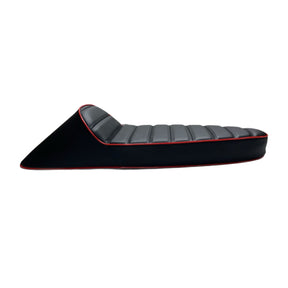 Vespa PX PE LML T5 Classic Racing Seat Slim Style - Black with Red Piping