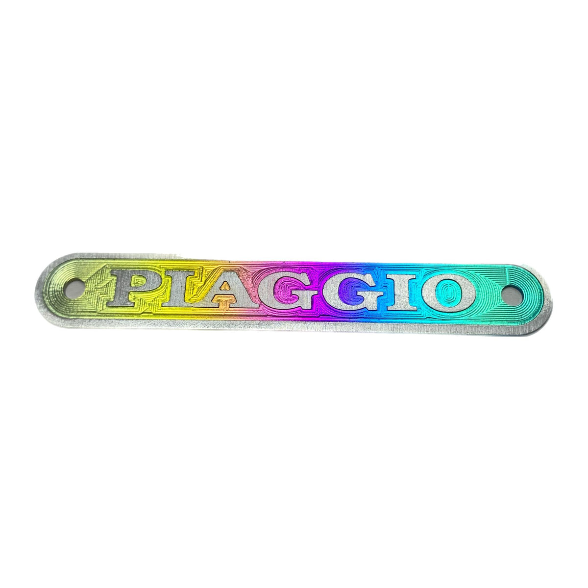 Vespa Piaggio Rear Seat Badge Plaque - Titanium
