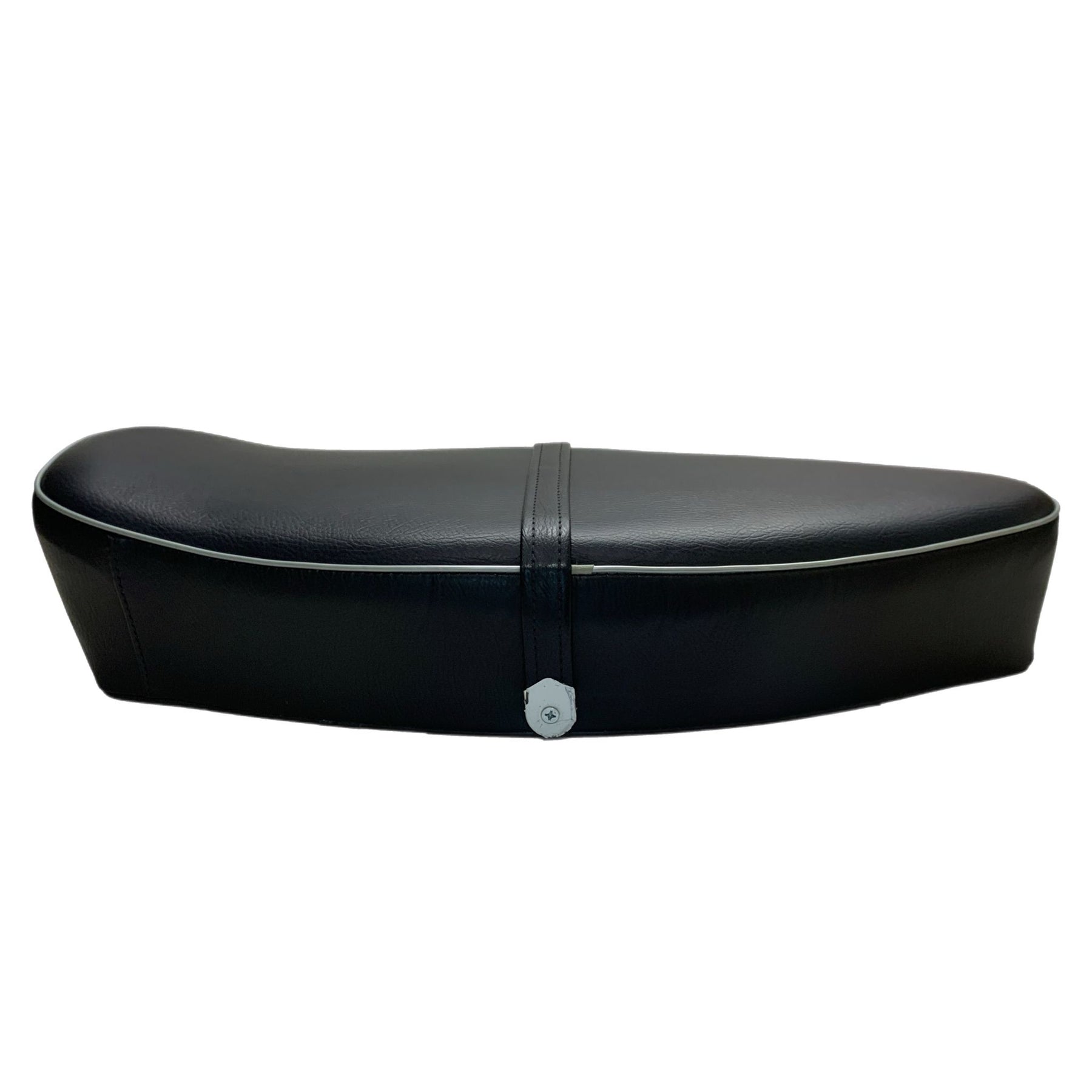 Vespa Sprint Super GT GL GTR Old Vespa Standard Seat - Black with Grey Piping