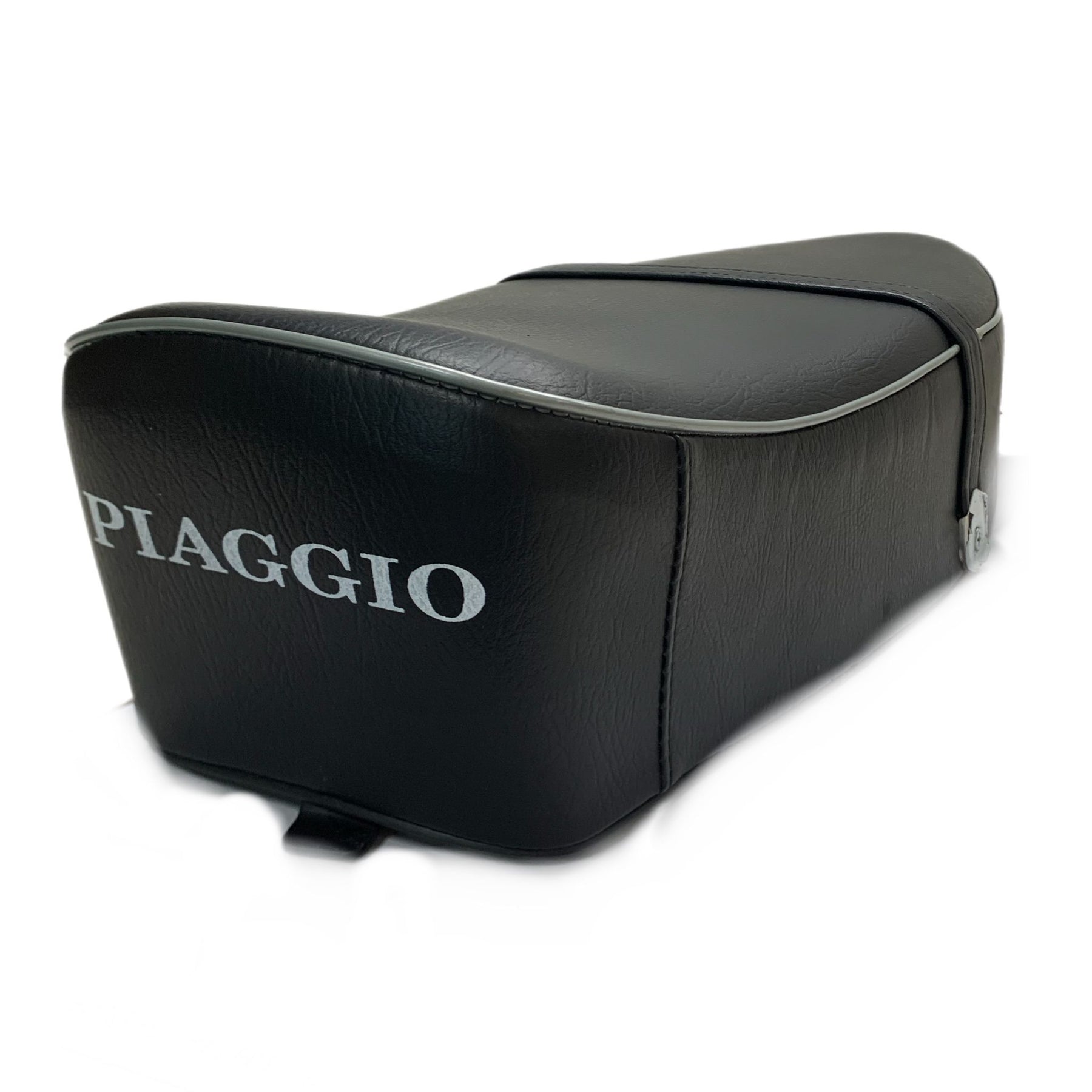 Vespa Sprint Super GT GL GTR Old Vespa Standard Seat - Black with Grey Piping