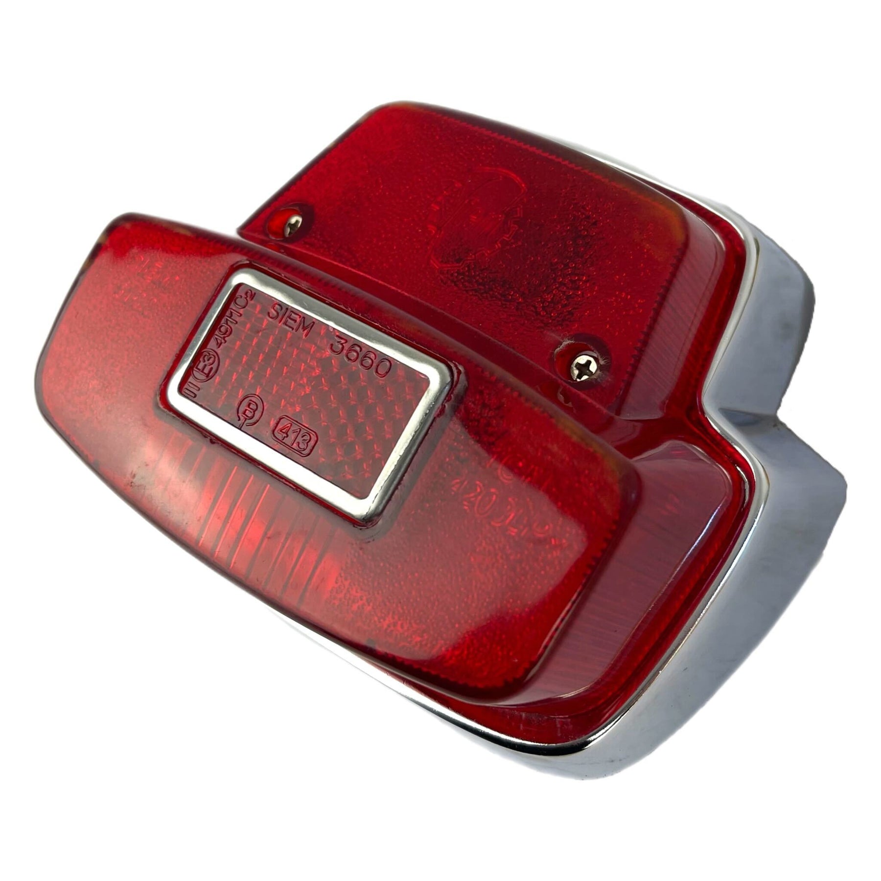 Vespa Super Sprint GL SS Rear Light Unit - Polished Alloy