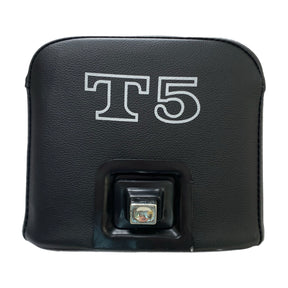 Vespa T5 Mk1 Seat - Black with White Logo