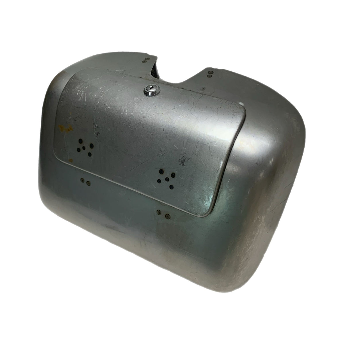 Vespa VBB/VBA Tool Box and Lid Assembly - Bare Metal