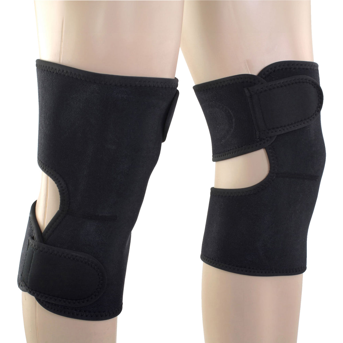 Bike It Neoprene Knee Warmers Hook & Loop Fitting Motorcycle