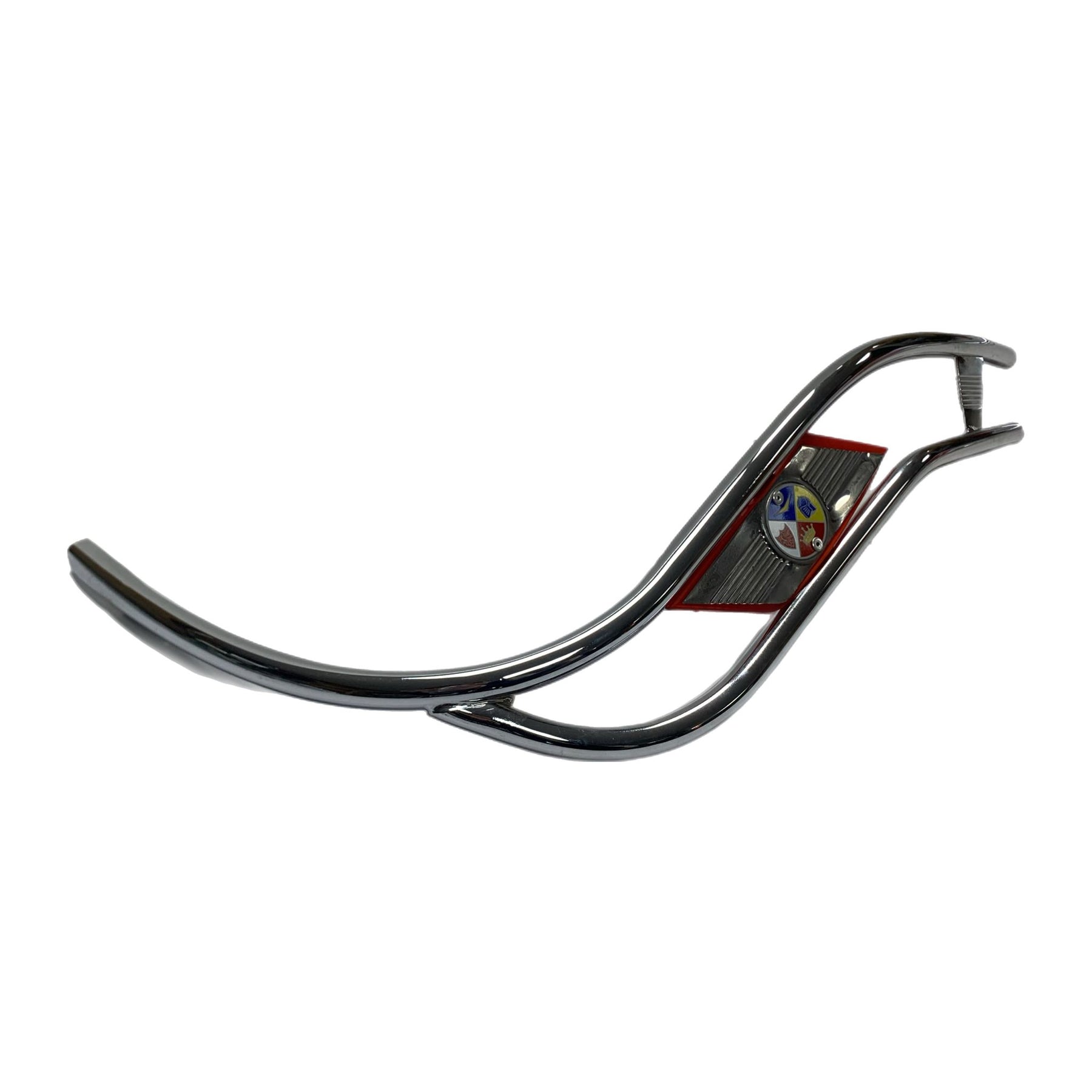 Vespa PX PE T5 Double Bar Chrome Legshield Beading - Red Flash