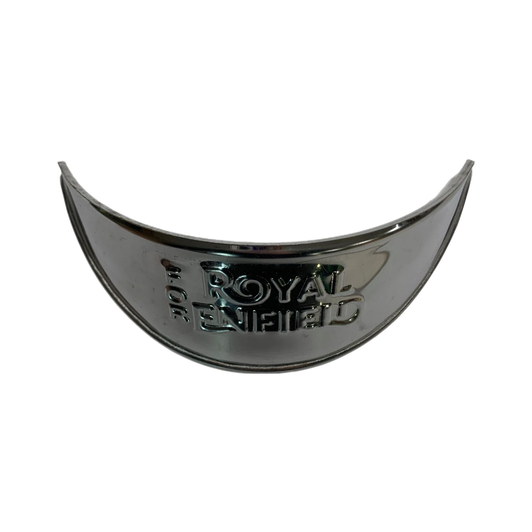 Royal Enfield Classic 350 500 Embossed Logo Headlight Peak - Chrome