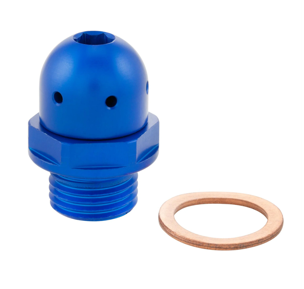 Lambretta S1-3 Li GP SX TV J Lui CNC Oil Breather Plug - Blue - Casa Performance