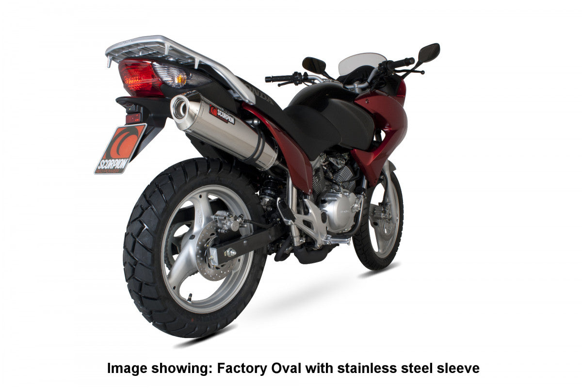 Honda Varadero XL 125 (2007–2017) Scorpion Exhaust Factory Oval Slip-on - Carbon Fibre