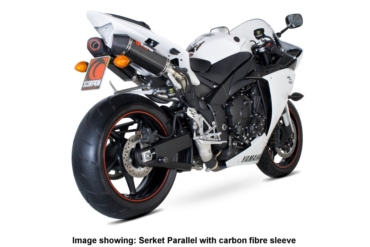 Yamaha YZF R1 (2009–2014) Scorpion Exhaust Serket Parallel Slip-on Pair - Brushed Stainless