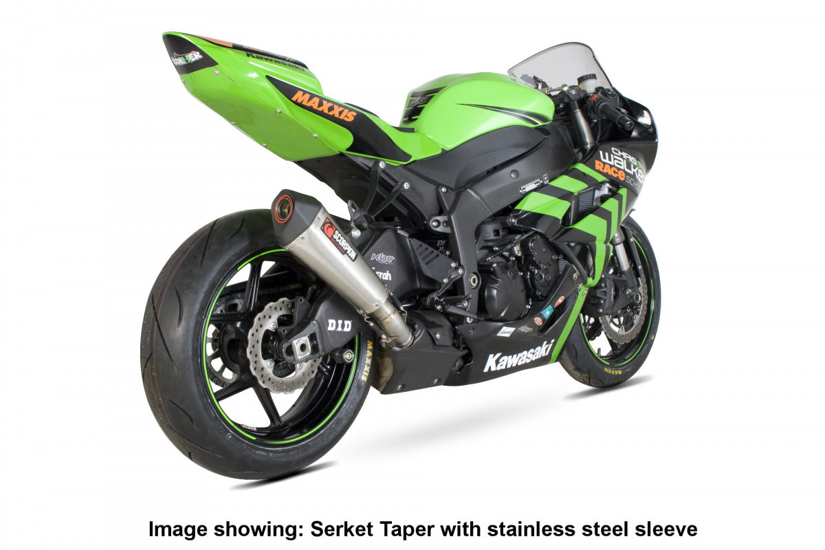 Kawasaki Ninja ZX-6R (2009–2012) Scorpion Exhaust Serket Taper Slip-on - Titanium