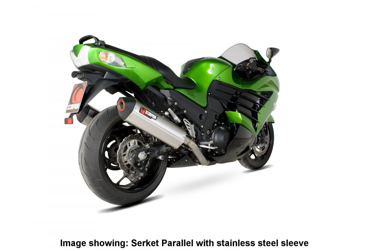 Kawasaki ZZR 1400 (2012–2020) Scorpion Exhaust Serket Parallel Slip-on Pair - Carbon Fibre
