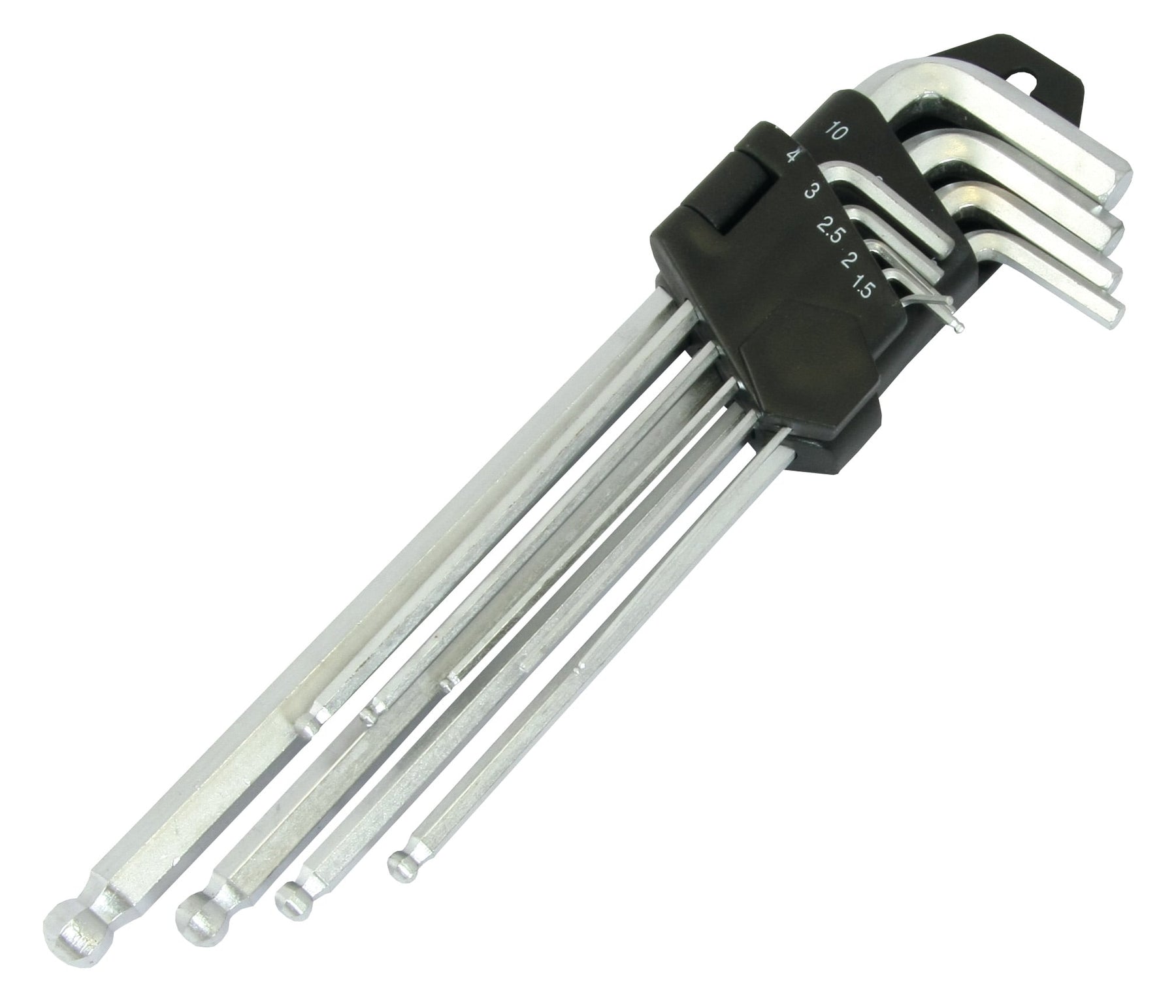 Bike It 9pc Long Ball End Allen Key Set Motorcycle Tool Kit - Beedspeed