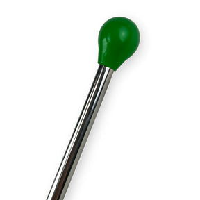 Vespa Lambretta Scooter Chrome Mini Aerial Flag Holder Pole - 23cm - Green Ball