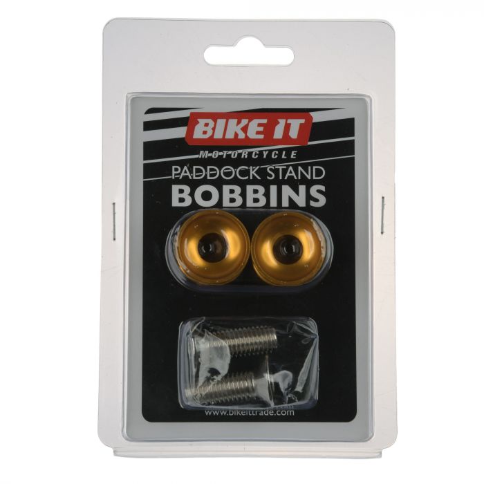 Bike It Gold 8mm 1.25 Pitch Paddock Stand Bobbins