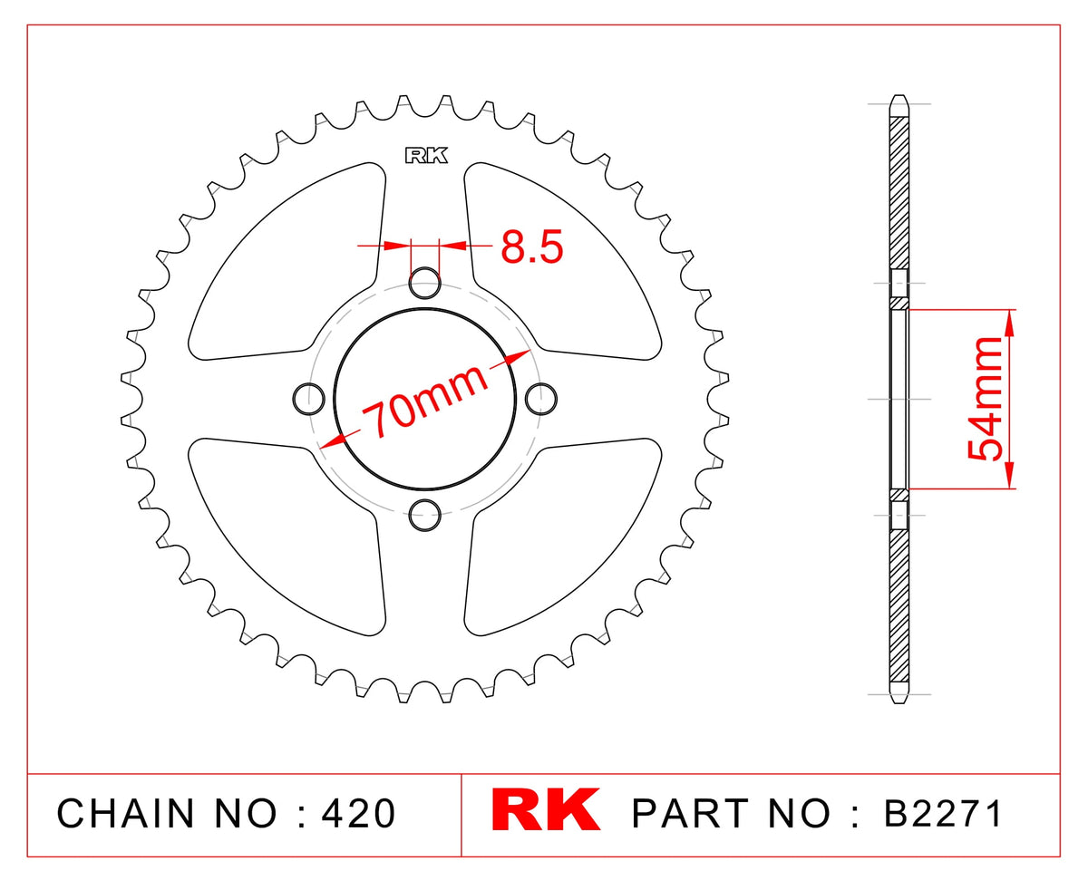 RK Sprocket Rear JTR 257-36