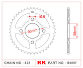 Rear RK-B3097 Rear Sprocket JTR1221