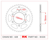 RK-B3226 Rear Sprocket JTR1844