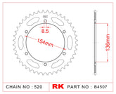 Sprocket Rear RK-B4507-47 JTR9